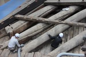 御影堂修理 1 御影堂修理の様子